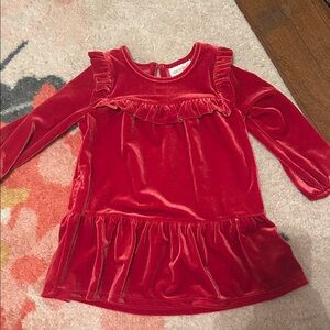 Cat & Jack Vibrant Red Velvet Dress